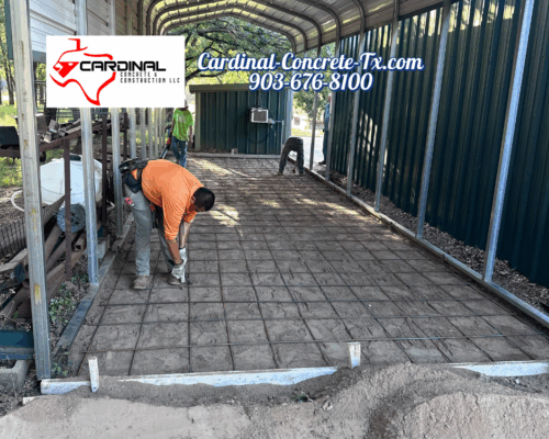 Carport Pad in Scurry, Texas - Cardinal Concrete & Construction LLC