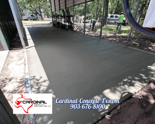 Carport Pad in Scurry, Texas - Cardinal Concrete & Construction LLC
