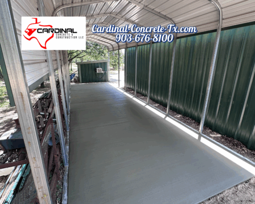 Carport Pad in Scurry, Texas - Cardinal Concrete & Construction LLC