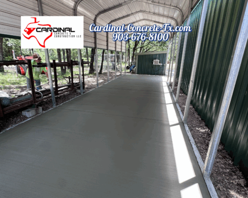 Carport Pad in Scurry, Texas - Cardinal Concrete & Construction LLC