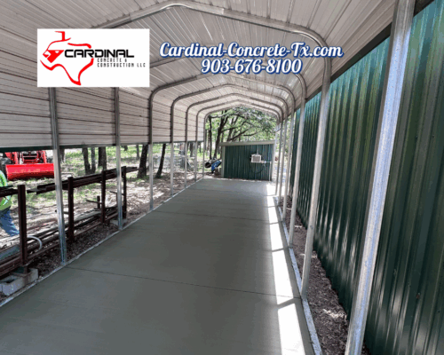 Carport Pad in Scurry, Texas - Cardinal Concrete & Construction LLC Carport Pad in Scurry, Texas - Cardinal Concrete & Construction LLC